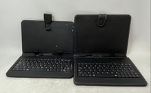 Load image into Gallery viewer, Lot Of 2 Pcs Black Micro USB Tablet Case With Keyboard For Android Untested
