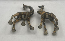 Load image into Gallery viewer, La Vie Kissing Giraffes Figurines Animal Print Entwined Animal Statue Set Of 2
