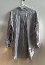 Load image into Gallery viewer, Zara Basic Womens Multicolor Striped Long Sleeve Collared Blouse Top Size M
