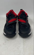 Load image into Gallery viewer, Nike Kids Team Hustle D11 DV8994-003 Black And Red Leather Sneaker Shoes Size 2Y
