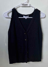Load image into Gallery viewer, Ann Taylor Womens Blue Weekend V-Neck Sleeveless Button Front Vest Sweater Sz S
