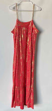 Load image into Gallery viewer, Michael Kors Womens Red Sangria Printed Chain Strap Scoop Neck Maxi Dress Sz 1X
