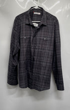 Load image into Gallery viewer, Calvin Klein Mens Brown Plaid Print Cotton Long Sleeve Button-Up Shirt Size XL

