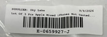 Load image into Gallery viewer, Lot Of 3 Pcs Apple Mixed iPhones Multicolor Smartphones Not Tested For Parts

