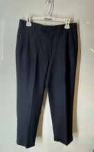 Load image into Gallery viewer, Kirkland Mens Navy Blue Wool Flat Front Straight Leg Dress Pants Size 32x30
