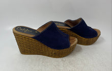 Load image into Gallery viewer, Californians Womens Martha Blue Wedge Heel Slip-On Espadrille Sandals Size 39
