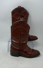 Load image into Gallery viewer, Laredo Unisex Brown Genuine Leather Pull-On Round Toe Cowboy Western Boots Sz 6M
