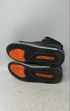 Load image into Gallery viewer, Nike Boys Air Jordan 3 Retro DM0967-080 Black Sneaker Shoes Sz 4Y Missing Laces
