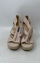 Load image into Gallery viewer, Michael Kors Womens Damita Beige Zipper Wedge Heel Espadrille Sandals Size 8.5 M
