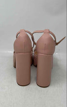 Load image into Gallery viewer, Vizzano Womens Pink Leather Open Toe High Block Ankle Strap Heels Size 8
