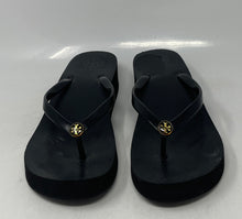 Load image into Gallery viewer, Authentic Tory Burch Womens Black Wedge Platform Flip Flop Sandals Size 6-7
