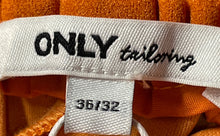 Load image into Gallery viewer, Only Tailoring Womens Orange Slash Pockets Belt Loops Trouser Pants Size 36/32
