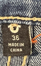 Load image into Gallery viewer, True Religion Mens Blue Denim Medium Wash Stretch Pockets Skinny Jeans Size 36
