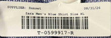Load image into Gallery viewer, Zara Mens Blue White Geometric Print Slim Fit Long Sleeve Button-Up Shirt Sz XL
