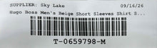 Load image into Gallery viewer, Hugo Boss Mens Beige Cotton Short Sleeve V-Neck Pullover T-Shirt Size Medium
