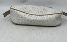 Load image into Gallery viewer, Guess Womens White Beige Monogram Inner Pockets Studded Zipper Shoulder Bag
