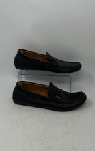 Load image into Gallery viewer, Hugo Boss Mens Black Leather Moc Toe Slip-On Driving Loafer Shoes Size 8
