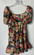 Load image into Gallery viewer, Zara Womens Multicolor Floral Printed Puff Sleeve Button Front Mini Dress Size S
