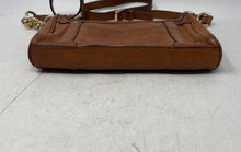 Load image into Gallery viewer, Michael Kors Womens Brown Leather Outer Pockets Charm Crossbody Handbag
