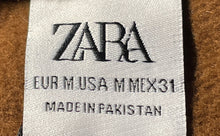 Load image into Gallery viewer, Zara Adult Brown Flat Front Elastic Waist Wide Leg Sweatpants Size Medium

