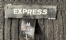 Load image into Gallery viewer, Express Womens Black Long Sleeve V-Neck Belted Sweater Dress Size Medium
