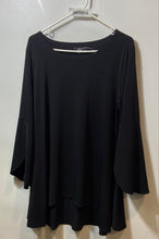 Load image into Gallery viewer, Alfani Womens Black Long Sleeve Round Neck High Low Hem Tunic Blouse Top Size M
