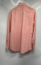 Load image into Gallery viewer, Banana Republic Mens Orange Gingham Cotton Long Sleeve Button-Up Shirt Size S
