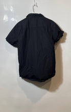 Load image into Gallery viewer, Kenneth Cole Mens Black Slim Fit Spread Collar Short Sleeve Button-Up Shirt Sz M
