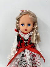 Load image into Gallery viewer, Vintage European Souvenir Blonde Blue Eyes Fashion Doll With Outfit
