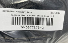 Load image into Gallery viewer, Lacoste Mens Argon Lexi 2 Black Leather Moc Toe Slip-On Loafer Shoes Size 9.5
