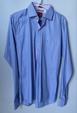 Load image into Gallery viewer, Oscar De La Renta Mens Light Blue Long Sleeve Dress Shirt Size 15.5 34/.35
