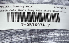 Load image into Gallery viewer, Kenneth Cole Mens Gray Short Sleeve Collared Button-Up Shirt Size Large
