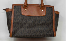 Load image into Gallery viewer, Michael Kors Womens Selma Brown Monogram Print Leather Double Handle Satchel Bag
