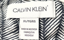 Load image into Gallery viewer, Calvin Klein Mens Black White Printed Short Sleeve Button-Up Shirt Size XL

