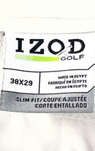 Load image into Gallery viewer, Izod Mens White Flat Front Slash Pocket Straight Leg Golf Pants Size 38x29

