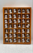 Load image into Gallery viewer, 42-Pieces U.S. Presidential Thimble Collection Housed In A Wooden Display Case
