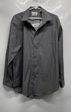 Load image into Gallery viewer, Calvin Klein Mens Gray Slim Fit Stretch Wrinkle Free Dress Shirt Size XL
