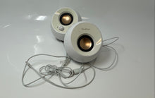 Load image into Gallery viewer, Set Of 2 Pieces Creative Pebble White USB Powered Wired Desktop Speakers
