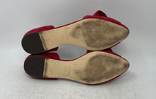 Load image into Gallery viewer, Nine West Womens Shoreside Red Leather Pointed Toe Slip-On D'Orsay Flats Size 8M
