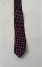 Load image into Gallery viewer, Diva Mens Navy Blue Orange Printed Silk Adjustable Formal Designer Tie
