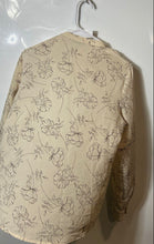 Load image into Gallery viewer, Calvin Klein Womens Beige Brown Floral Long Sleeve Button Front Blouse Top Sz M
