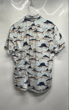 Load image into Gallery viewer, J.Crew Mens Multicolor Fish Print Short Sleeve Flex Button-Up Shirt Size L
