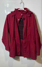 Load image into Gallery viewer, Pacific Trail Womens Red Long Sleeve Hooded Full-Zip Utility Jacket Size Small
