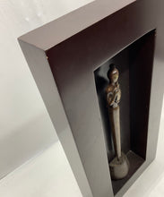 Load image into Gallery viewer, African Hand Carved Standing Female Figure In Wall Hanging Wood Frame

