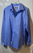 Load image into Gallery viewer, Izod Mens Blue Long Sleeve Stretch Slim Fit Dress Shirt Sz 15.5 34/35 With Tags
