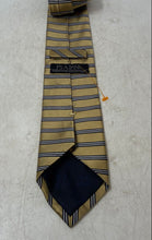 Load image into Gallery viewer, Jos. A. Bank Executive Collection Mens Gold Blue Striped Silk Pointed Tie
