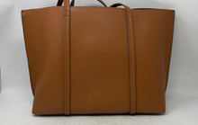 Load image into Gallery viewer, A New Day Womens Brown Leather Double Strap Zipper Medium Tote Handbag
