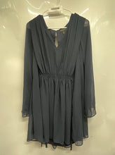 Load image into Gallery viewer, Banana Republic Womens Navy Blue Long Sleeve V-Neck Mini Dress Size MT
