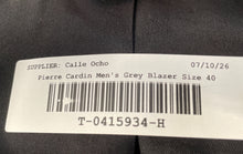 Load image into Gallery viewer, Pierre Cardin Mens Gray Wool Single-Breasted Long Sleeve Two Button Blazer Sz 40

