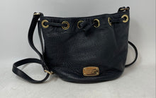 Load image into Gallery viewer, Michael Kors Womens Black Leather Adjustable Strap Drawstring Crossbody Bag
